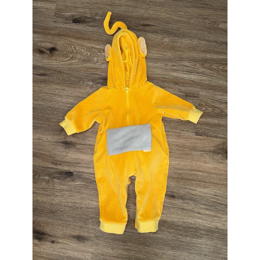 Teletubbies Laa-Laa Yellow Costume One Piece Baby 6-9 Months Hooded Plush